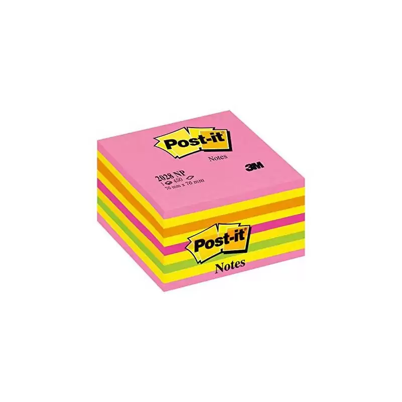 (7100200378) POST-IT CUBO DE NOTAS 450H 76X76 TONOS PASTEL MULTICOLOR