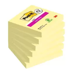 (7100263706) POST-IT BLOC NOTAS ADHESIVAS SUPER STICKY 90H 76X76 CANARY YELLOW PAQUETE 6 UD