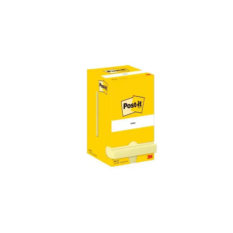 (7100290160) POST-IT BLOC NOTAS ADHESIVAS 654 100H 76X76 CANARY YELLOW PAQUETE 12 UD