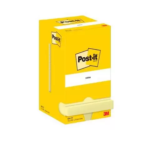 (7100290160) POST-IT BLOC NOTAS ADHESIVAS 654 100H 76X76 CANARY YELLOW PAQUETE 12 UD