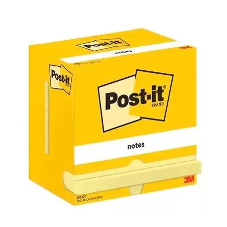 (7100290165) POST-IT BLOC NOTAS ADHESIVAS 655 100H 76X127 CANARY YELLOW PAQUETE 12 UD