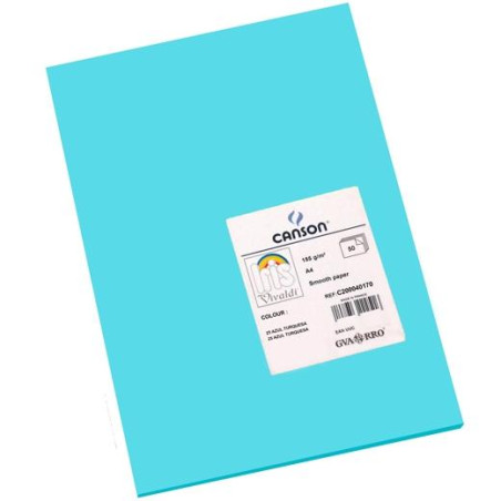(C200040170) IRIS CARTULINA 210X297MM 185GR AZUL TURQUESA -50U-