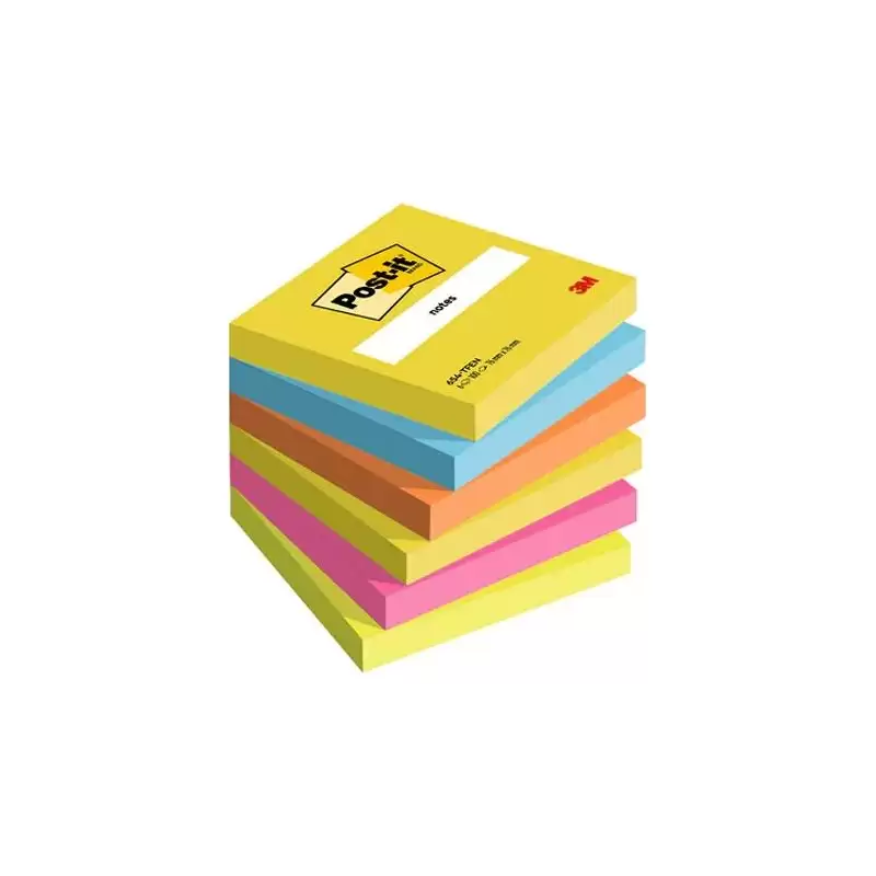 (7100296019) POST-IT BLOCS NOTAS 654 GAMA ENERGETIC NEÓN 76X76 6 BLOCS