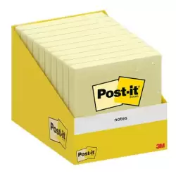 (7100317841) POST-IT BLOC NOTAS 100H 76X76MM CANARY YELLOW PAQUETE CARTÓN 10 UD