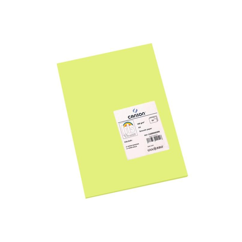 (C200040206) IRIS CARTULINA 297X420MM 185GR VERDE MANZANA -50U-