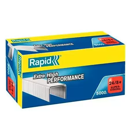(24860100) RAPID GRAPAS 24/8+ SÚPER STRONG GALVANIZADA CAJA DE 5000