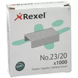 (2100926) REXEL GRAPAS 23/20 GALVANIZADAS -CAJA DE 1000-