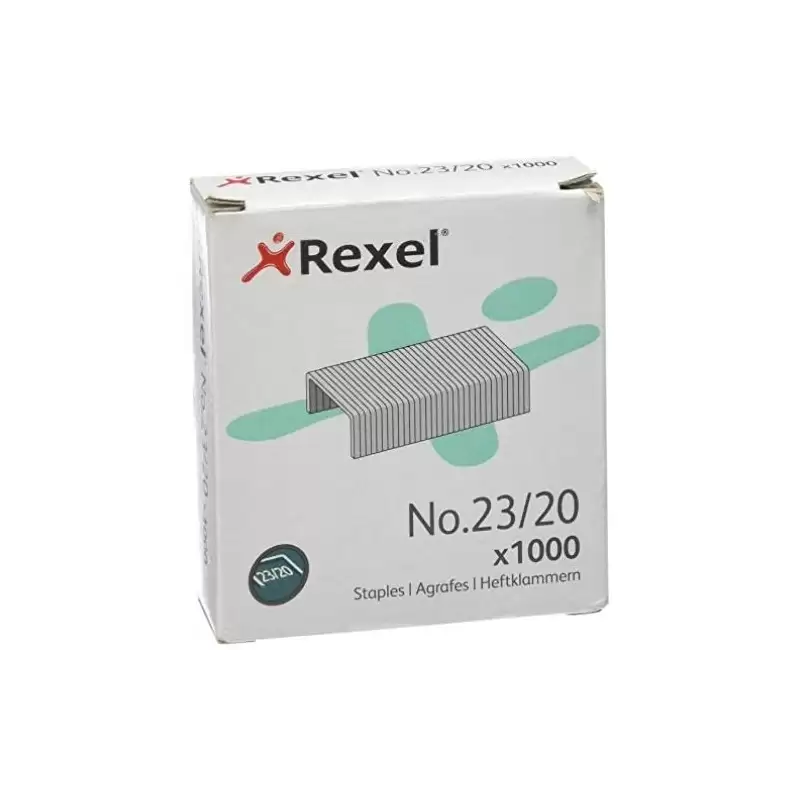 (2100926) REXEL GRAPAS 23/20 GALVANIZADAS -CAJA DE 1000-