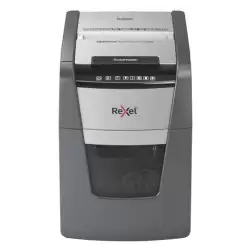 (2020100MEU) REXEL DESTRUCTORA AUTOMÁTICA OPTIMUM AUTOFEED 100M CORTE PARTÍCULAS P-5 (2X15 MM) ANTIATASCO NEGRO