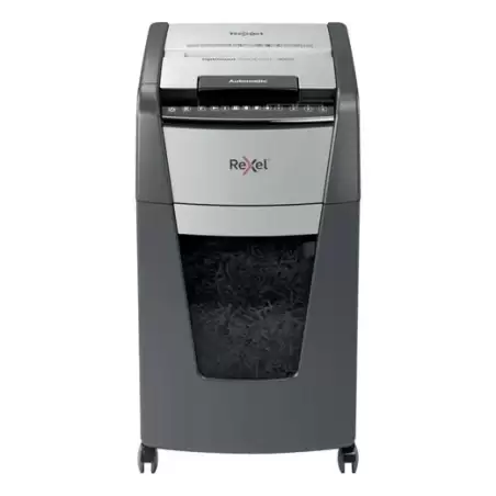 (2020300XEU) REXEL DESTRUCTORA OPTIMUN AUTOFEED 300X AUTOALIMENTACION ANTI-ATASCOS CORTE EN PARTÍCULAS P-4 NEGRO