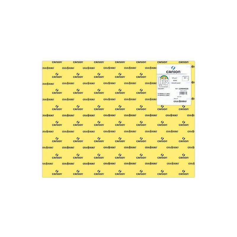(C200040220) IRIS CARTULINA 50X65CM 185GR AMARILLO LIMÓN -25U-
