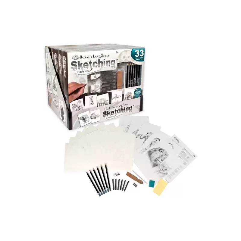 (AME-110) ROYAL LANGNICKEL JUEGO DE ARTE PARA SKETCHING ADVENTURE MADE EASY CAJA DE 9 DIBUJOS