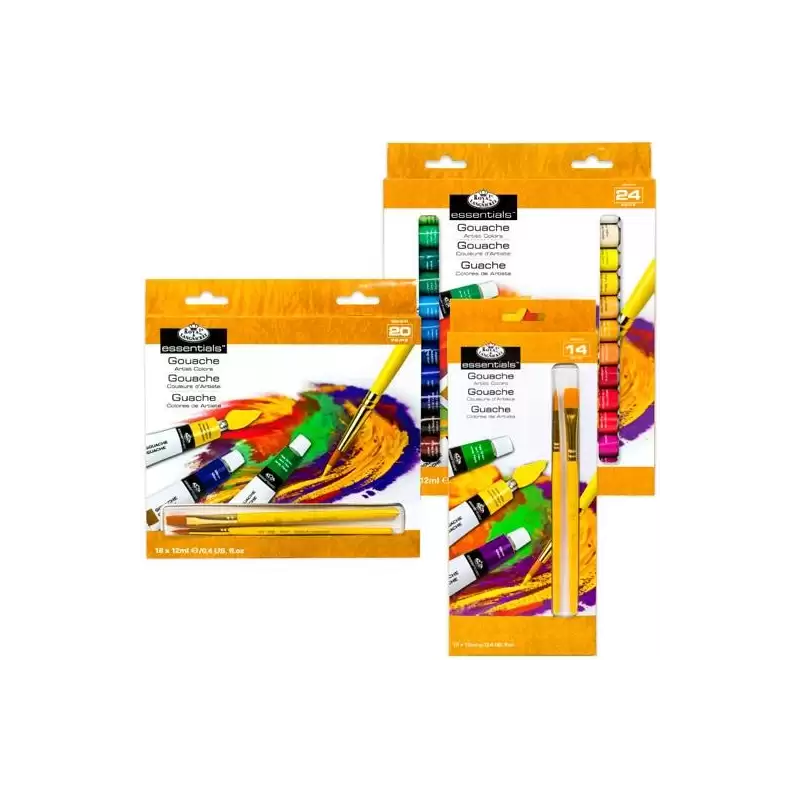 (GOU12) ROYAL LANGNICKEL SET DE 12 COLORES DE GOUACHE TUBO 12ML SURTIDOS