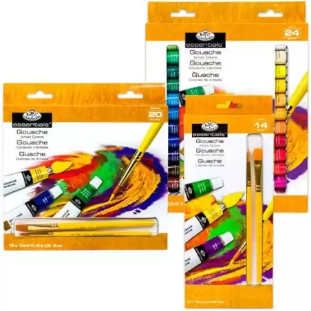 (GOU12) ROYAL LANGNICKEL SET DE 12 COLORES DE GOUACHE TUBO 12ML SURTIDOS