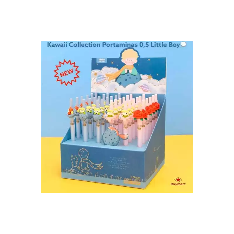 (EZV-2635) ROYMART PORTAMINAS LITTLE BOY 2 COLORES 0.5 EXPOSITOR 36 UD C/SURTIDOS