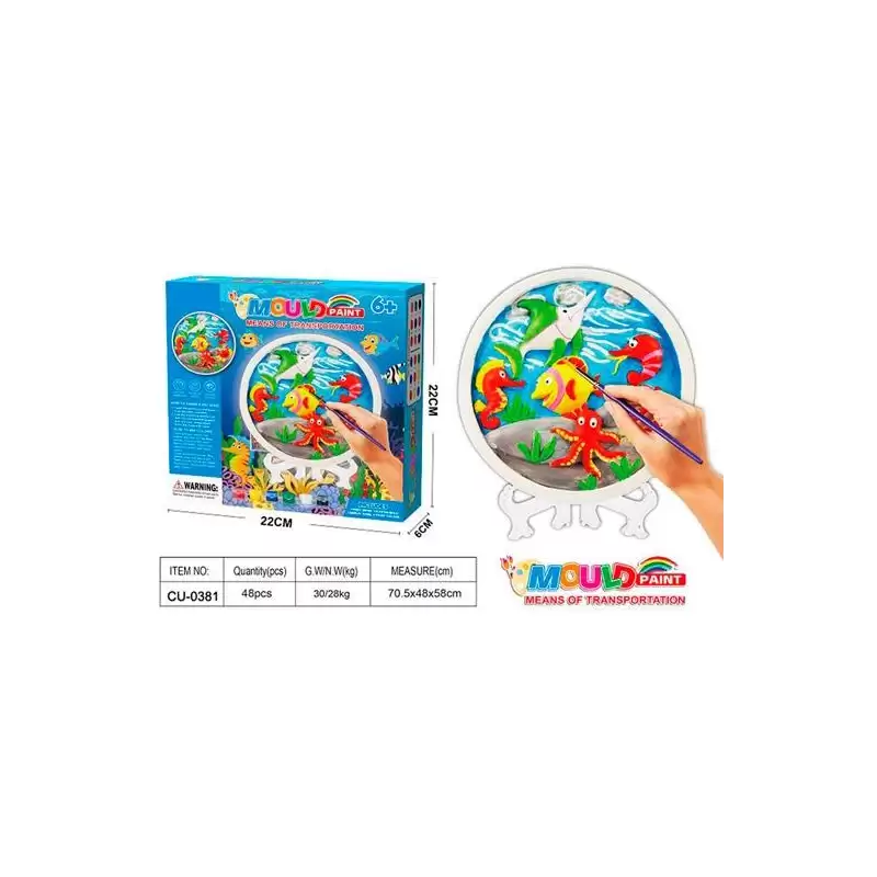 (CU-0381) ROYMART SET DE PINTURA MOLDE OCEAN FISH