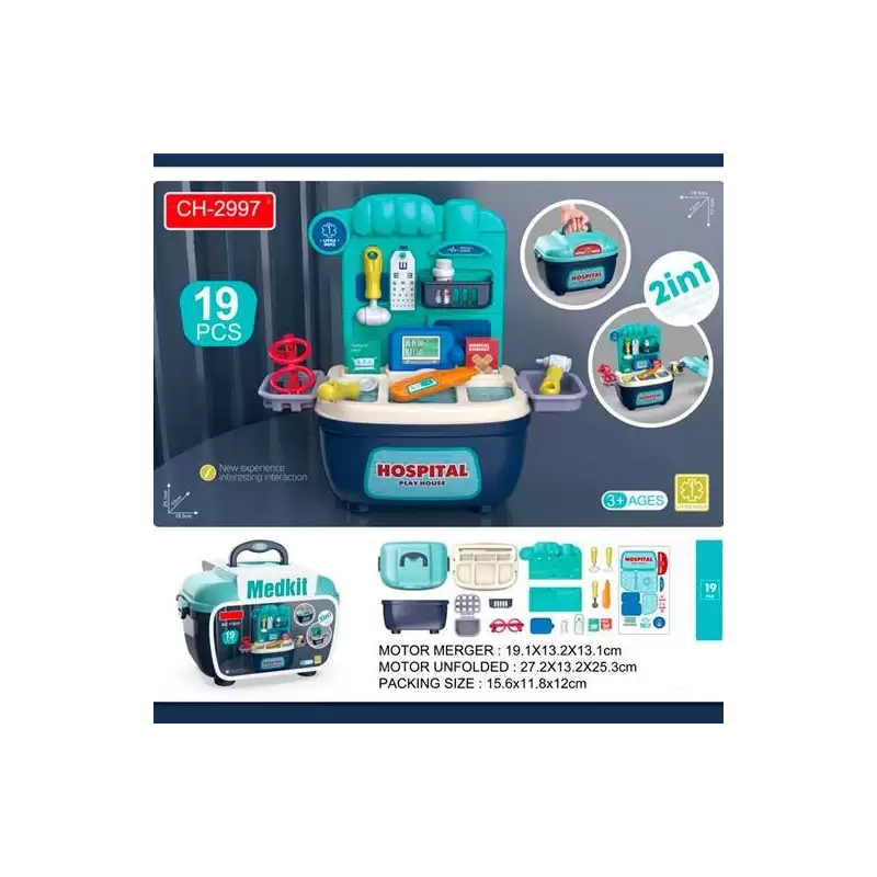 (CH-2997) ROYMART MINI SET DOCTOR 19 PIEZAS +3 AÑOS