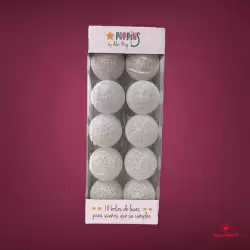 (NH-801) ROYMART SET 10 GUIRNALDAS POPPINS BLANCAS