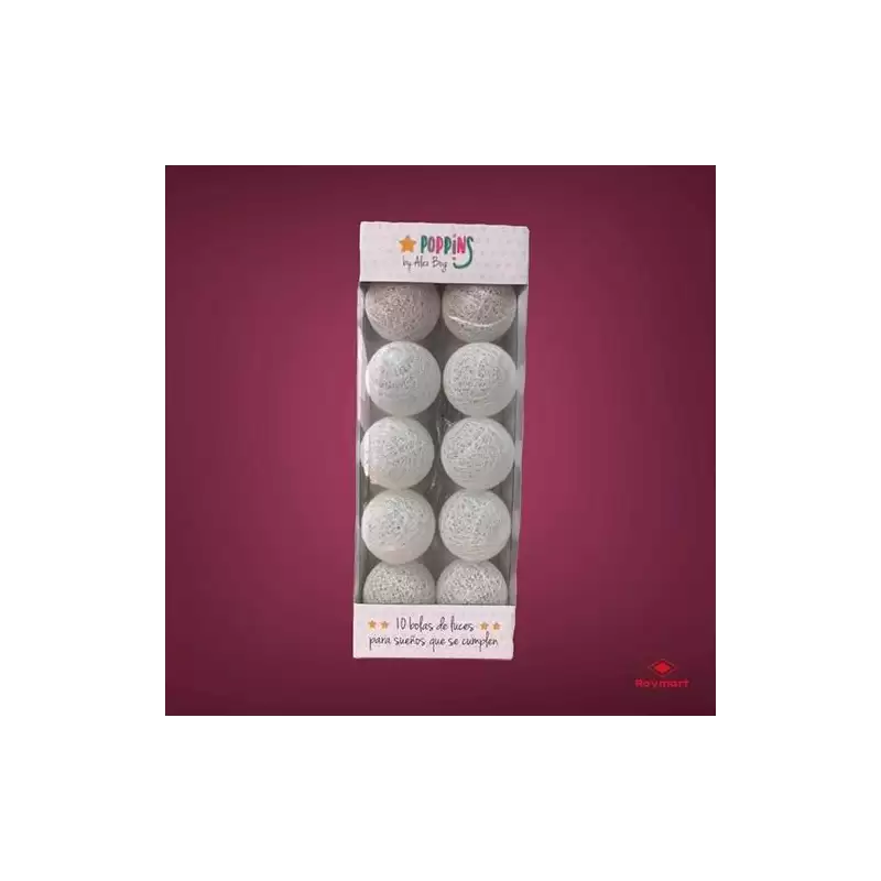 (NH-801) ROYMART SET 10 GUIRNALDAS POPPINS BLANCAS