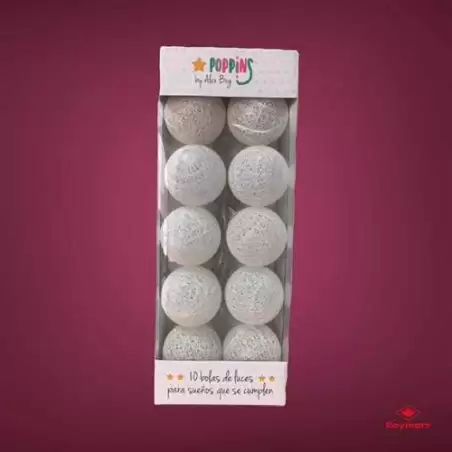 (NH-801) ROYMART SET 10 GUIRNALDAS POPPINS BLANCAS
