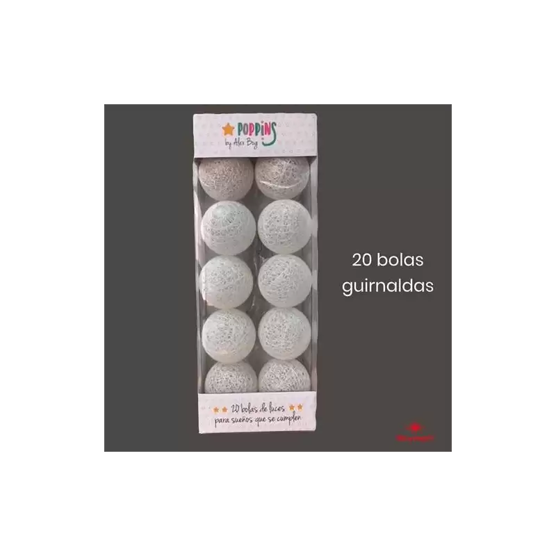 (NH-802) ROYMART SET 20 GUIRNALDAS POPPINS BLANCAS