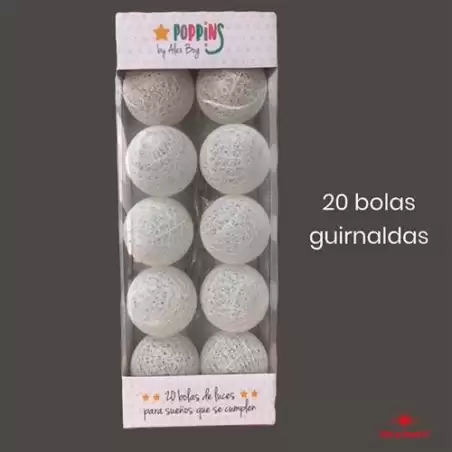 (NH-802) ROYMART SET 20 GUIRNALDAS POPPINS BLANCAS