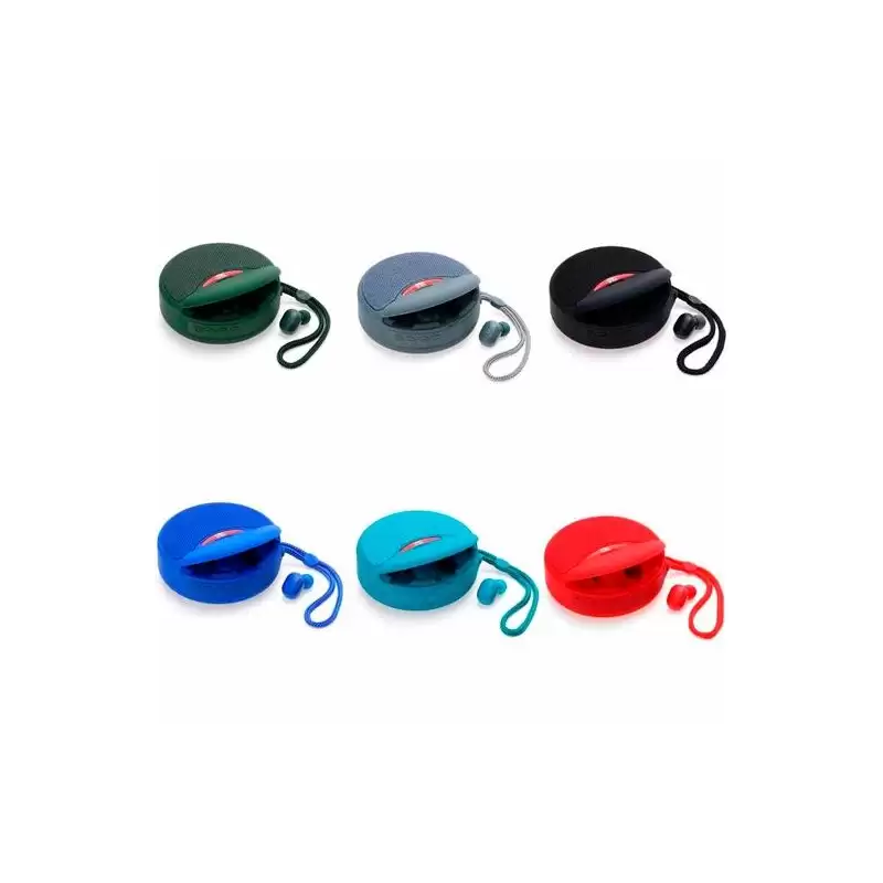 (TG-0808) ROYMART IN EAR DISPOSITIVO INALÁMBRICO MULTIFUNCIÓN IN PODS/RADIO FM/ALTAVOZ MOD.BURGER C/SURTIDOS