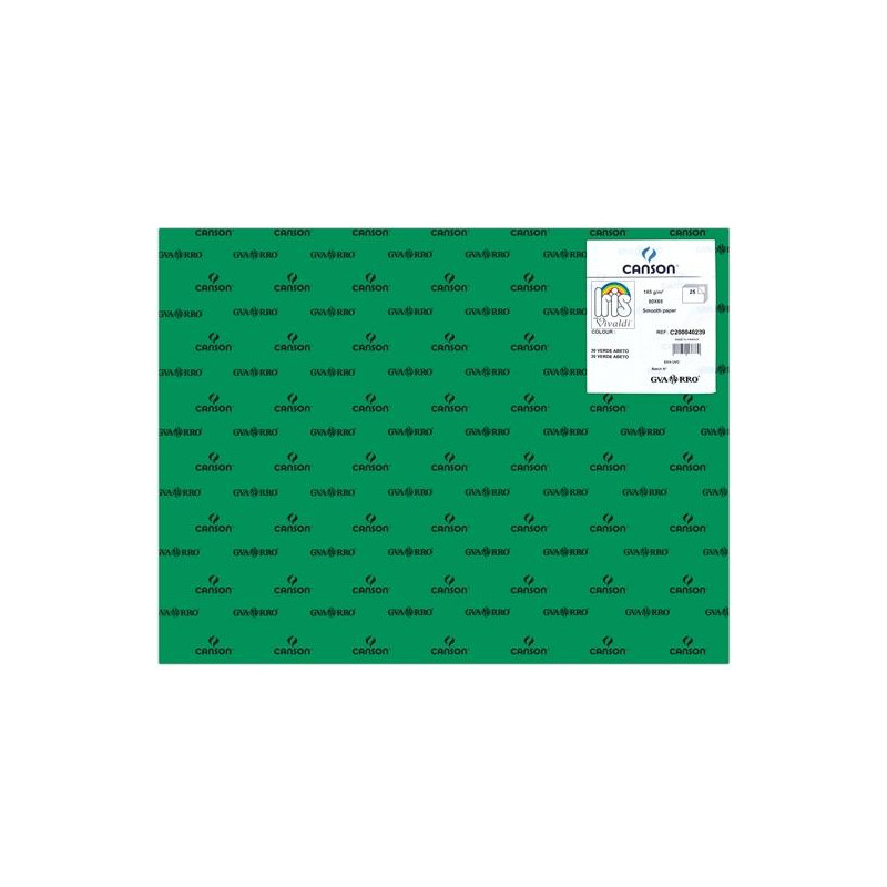 (C200040239) IRIS CARTULINA 50X65CM 185GR VERDE ABETO -25U-