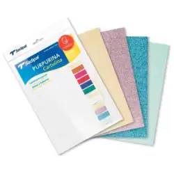 (20315) SADIPAL CARTULINA PURPURINA A4 330GR BLISTER DE 5H C/SURTIDOS PASTEL