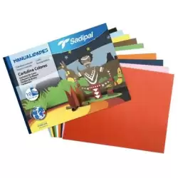 (S0400002) SADIPAL BLOC DE CARTULINA COLOR 32X24CM PARA MANUALIDADES 185GR 10H C/SURTIDOS