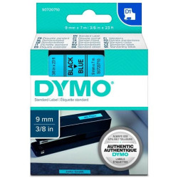 (S0720710) DYMO CINTA DE TRANSFERENCIA TERMICA D1 40916. NEGRO SOBRE AZUL DE 9MMX7M. POLIESTER AUTOADHESIVA