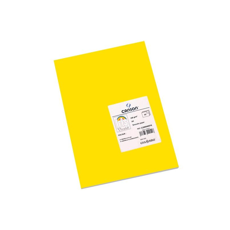 (C200040816) IRIS CARTULINA 297X420MM 185GR AMARILLO FLUOR -50U-
