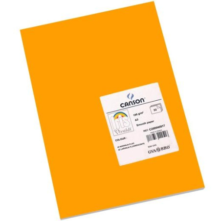 (C200040817) IRIS CARTULINA 297X420MM 185GR NARANJA FLUOR -50U-