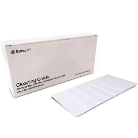 (137-0745) SAFESCAN TARJETAS DE LIMPIEZA PARA DETECTORES AUTOMATICOS DE BILLETES CAJA 10 UD