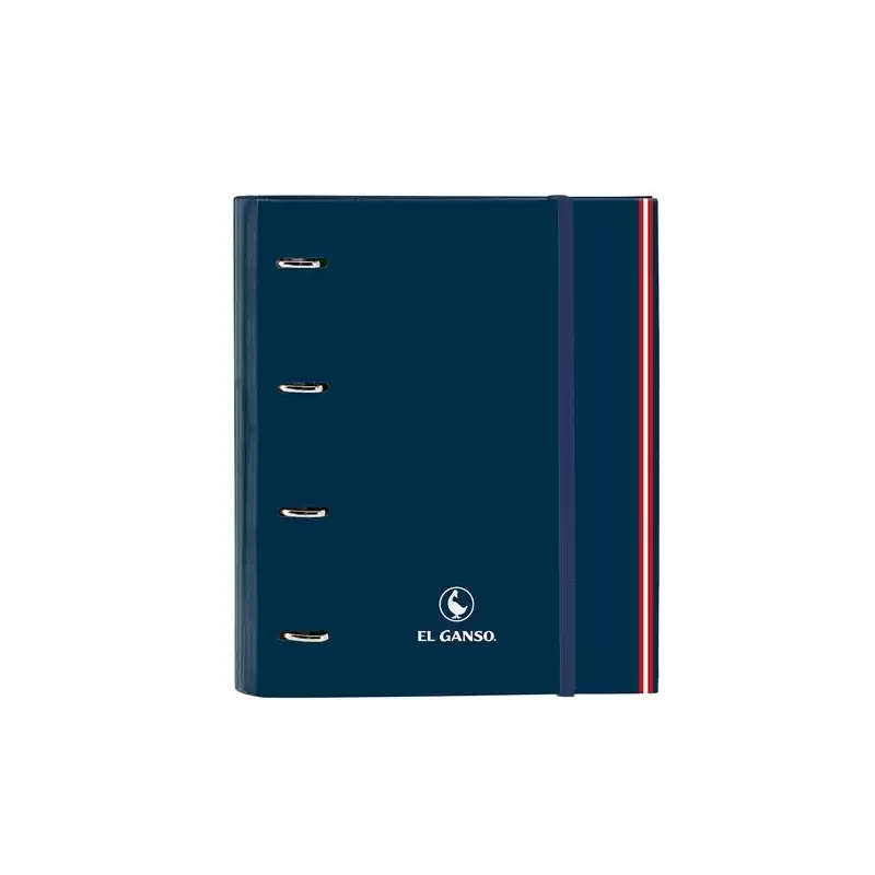 (512409666) SAFTA CARPETA DE ANILLAS 4X35MM A4 RECAMBIO 100H 5X5MM C/SEPARADORES T/DURAS EL GANSO "CLASSIC" AZUL