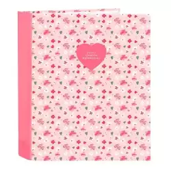 (512436657) SAFTA CARPETA DE ANILLAS 4X35MM FOLIO LOMO ANCHO VMB "IN BLOOM"