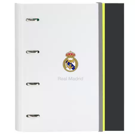 (512554666) SAFTA CARPETA ANILLAS 4X35MM C/RECAMBIO A4 100H 80GR TAPA DURA REAL MADRID EQUIP. 25/26