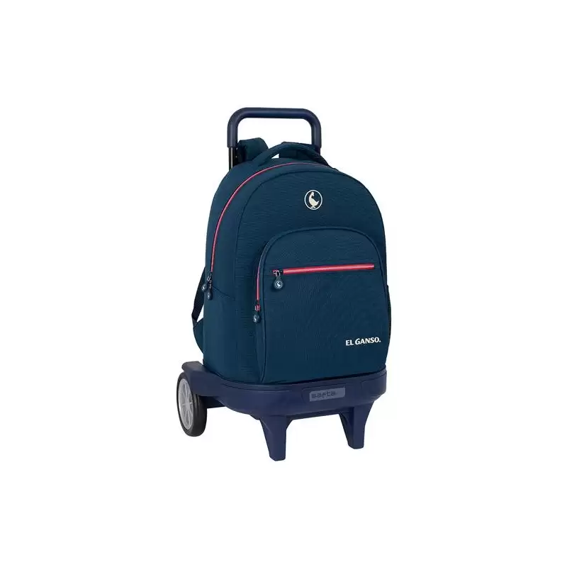 (612409218) SAFTA MOCHILA GRANDE C/RUEDAS COMPACT EVOLUTION EXTRAÍBLE EL GANSO "CLASSIC" AZUL