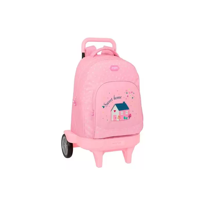(612423218) SAFTA MOCHILA GRANDE C/RUEDAS COMPACT EVOLUTION EXTRAÍBLE GLOWLAB KIDS "SWEET HOME"