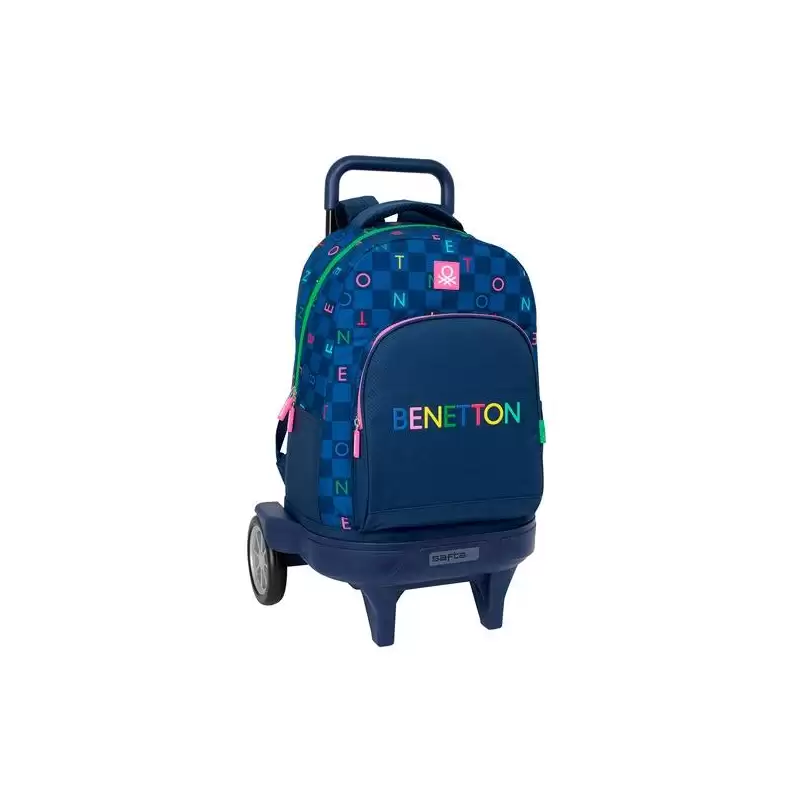 (612550218) SAFTA MOCHILA GDE. C/RUEDAS COMPACT EVOL. EXT. BENETTON "DAMERO"