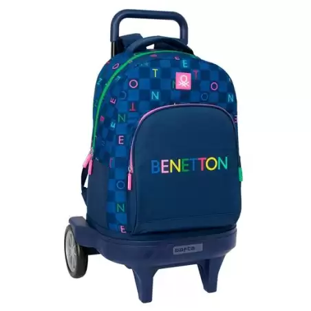 (612550218) SAFTA MOCHILA GDE. C/RUEDAS COMPACT EVOL. EXT. BENETTON "DAMERO"