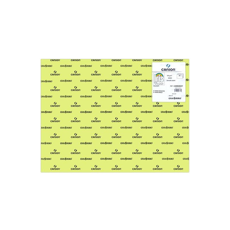 (C200040237) IRIS CARTULINA 50X65CM 185GR VERDE MANZANA -25U-