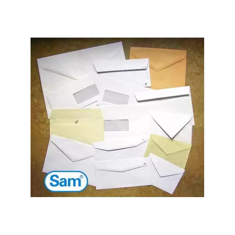 (210607) SAM SOBRE DIN C5 VERSAM 160 C AUTOADHESIVO CON TIRA DE SILICONA 162X229 120 GRAMOS CREMA VERJURADO 250 SOBRES