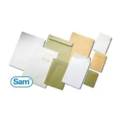 (275404) SAM SOBRE 9014 ENGOMADO ESPECIAL IMPRESION 90X140 80 GRAMOS BLANCO OFFSET 500 SOBRES