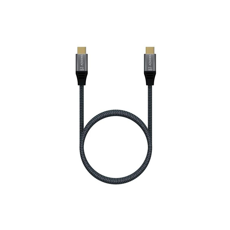 (A107-0671) AISENS CABLE USB 3.2 5A 100W 8K@30HZ TIPO USB-C/M - USB-C/M GRIS 1