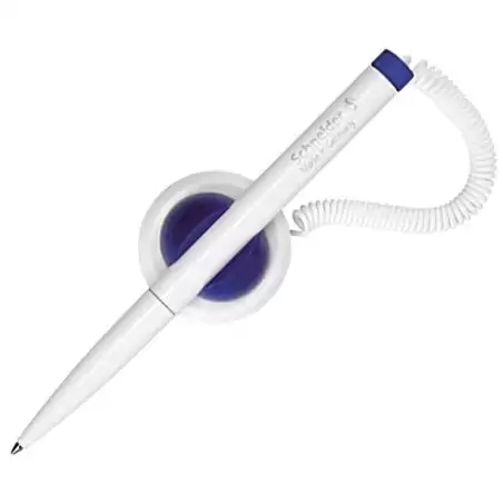 (SH4120) SCHNEIDER BOLÍGRAFO KLICK-FIX-PEN M TINTA AZUL COLOR BLANCO