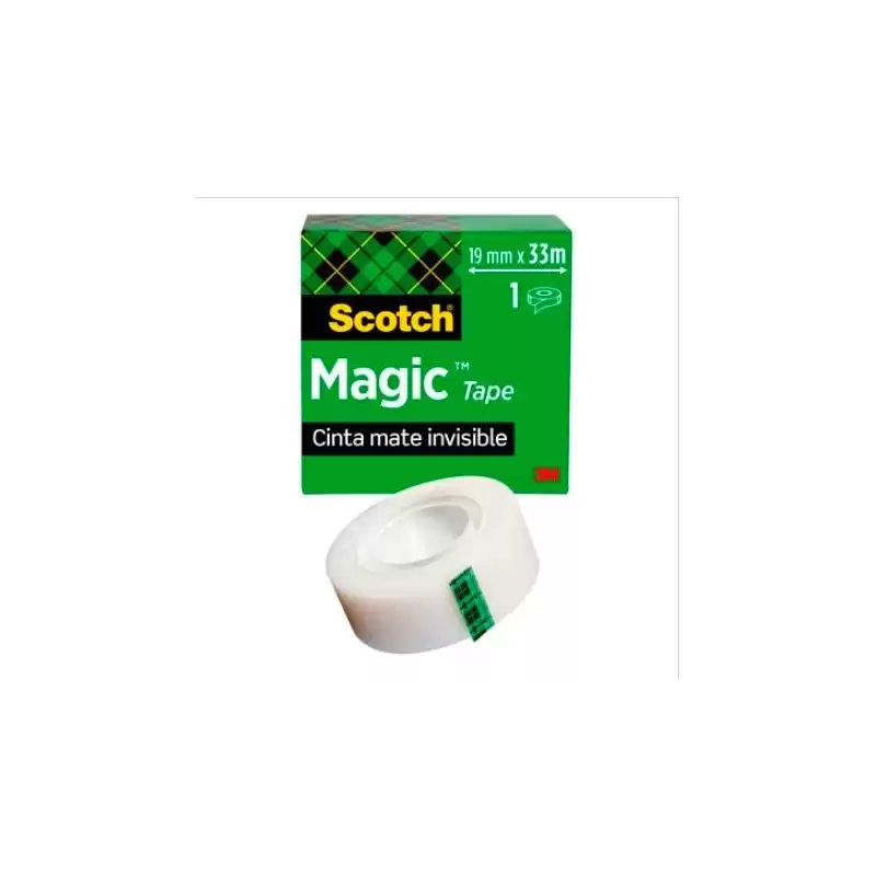 (7100024666) SCOTCH MAGIC CINTA ADHESIVA INVISIBLE ROLLO 19MM X 33MM CAJA INDIVIDUAL