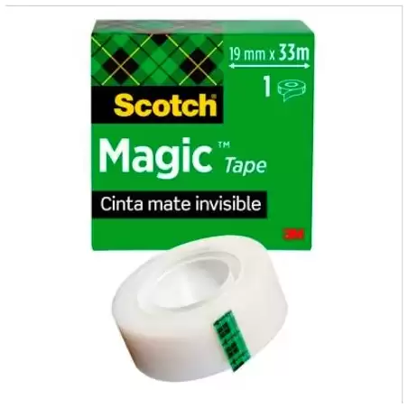 (7100024666) SCOTCH MAGIC CINTA ADHESIVA INVISIBLE ROLLO 19MM X 33MM CAJA INDIVIDUAL