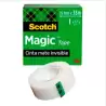 (7100024666) SCOTCH MAGIC CINTA ADHESIVA INVISIBLE ROLLO 19MM X 33MM CAJA INDIVIDUAL