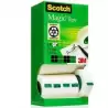 (7100026965) SCOTCH CINTA ADHESIVA INVISIBLE MAGIC ROLLO 19MM X 33M CAJA 12+2UD